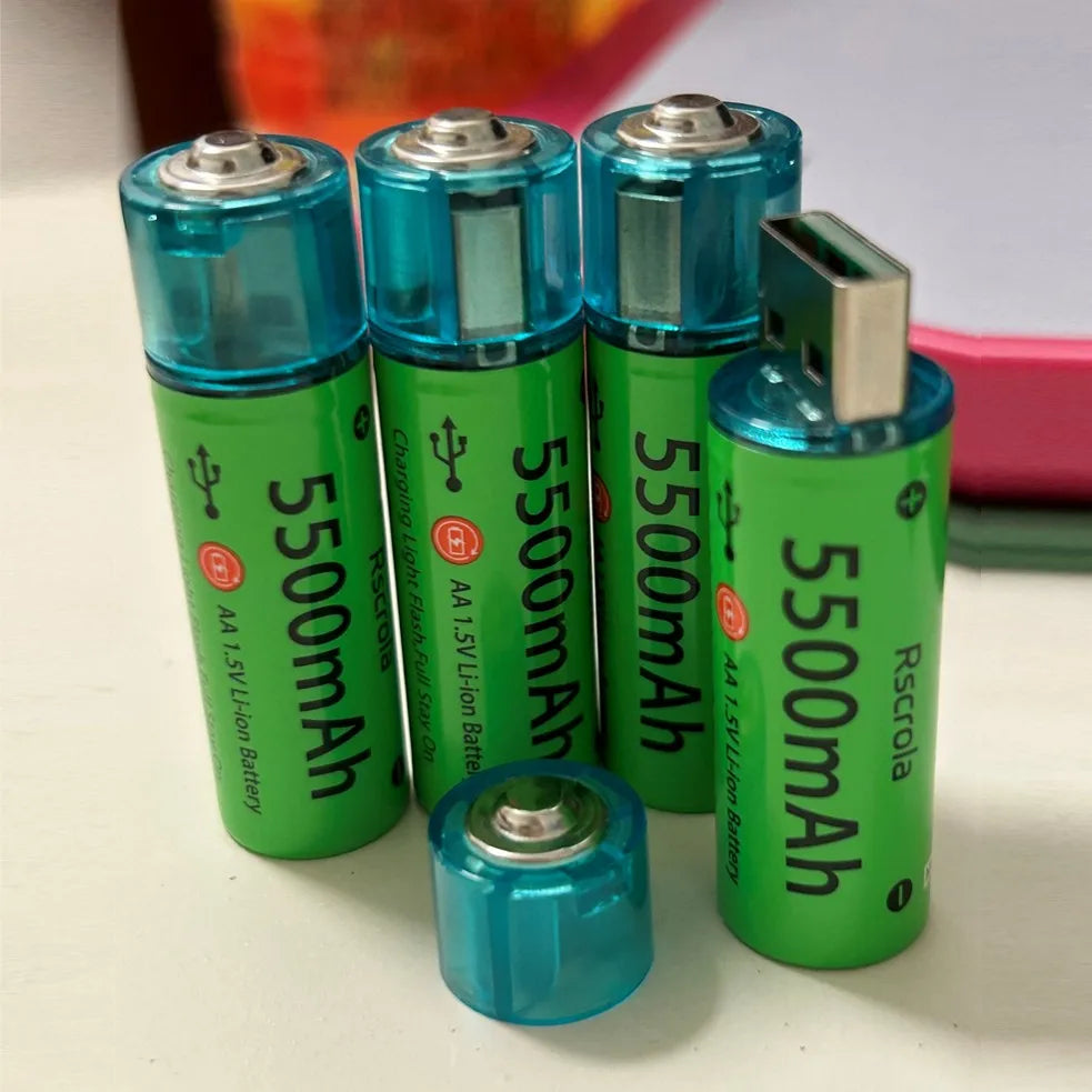 6 Universal AA Rechargeable Battery Durable 5500mAh Li-ion Battery (Copy)