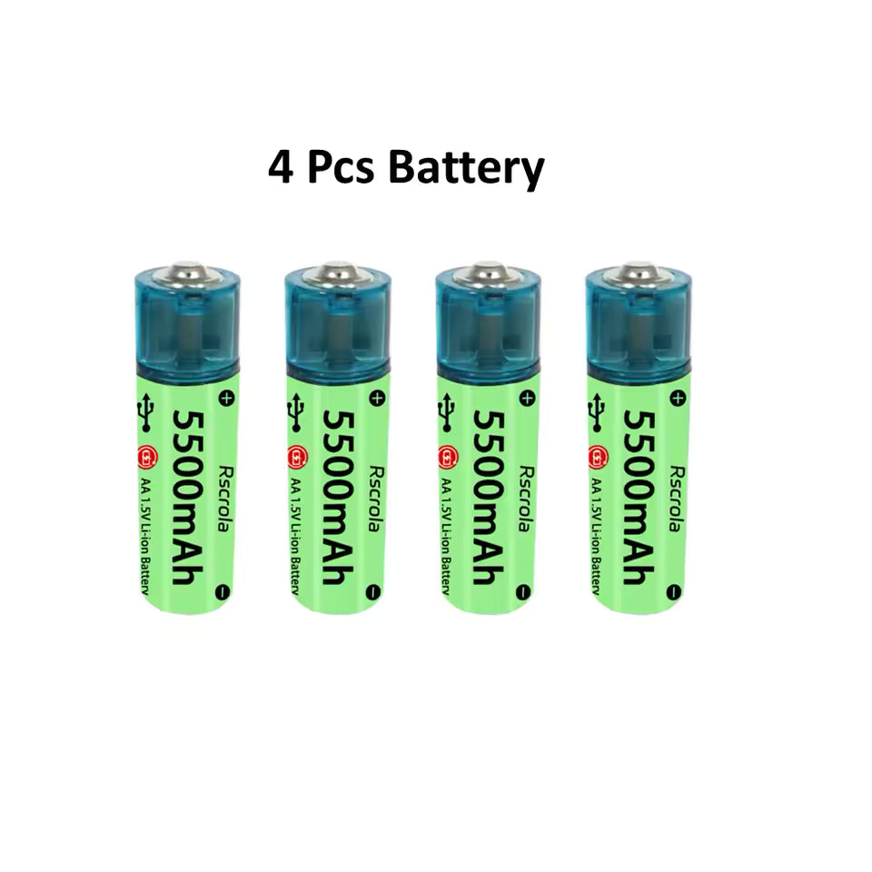 6 Universal AA Rechargeable Battery Durable 5500mAh Li-ion Battery (Copy)