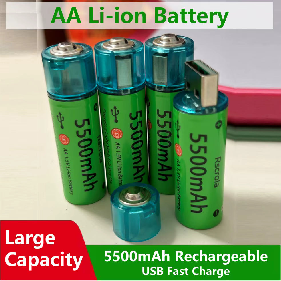 6 Universal AA Rechargeable Battery Durable 5500mAh Li-ion Battery (Copy)